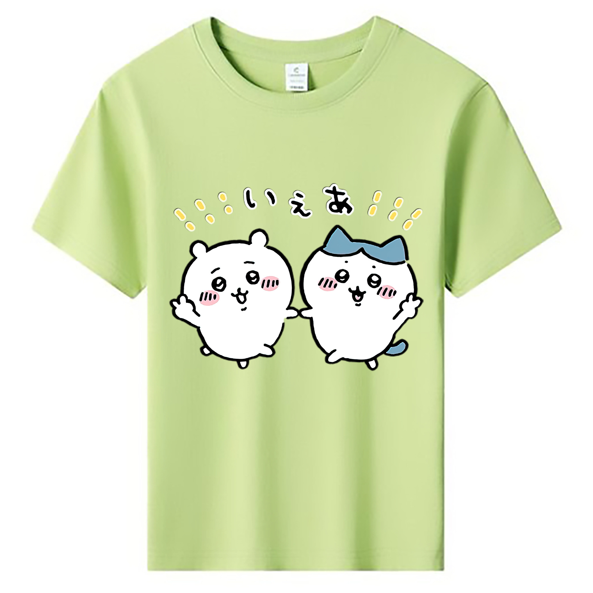 （画像用） ちいかわ ハチワレ Chii-kawa hachiware 綿100％キッズTシャツ（フロントプリント）